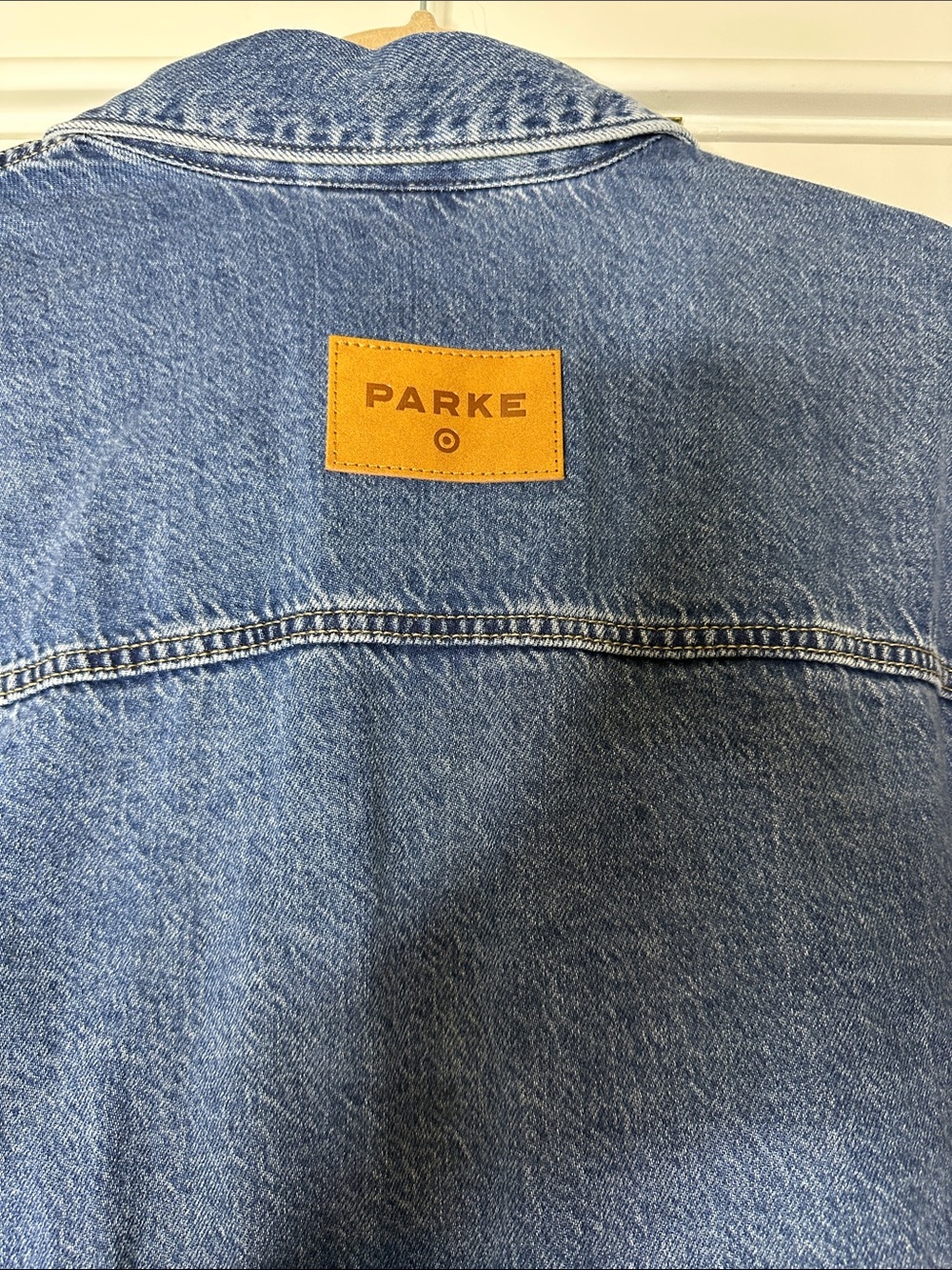 NWT Parke x Target Women's Long Sleeve Denim Shacket - Medium Wash Size XL - Picture 6 of 7